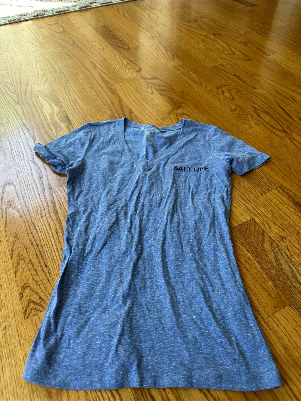 Salt Life Heathered Sky Blue V-Neck Tee